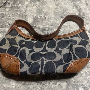 Coach Black and Brown Shoulder Bag